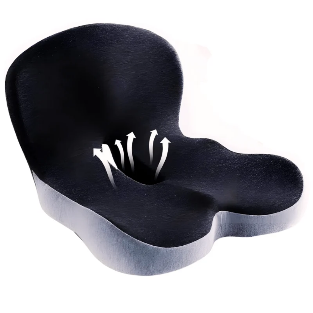 Orthopädisches Sitzkissen für bessere Haltung - Rutschfester Memory-Schaum Kissen für Stühle
