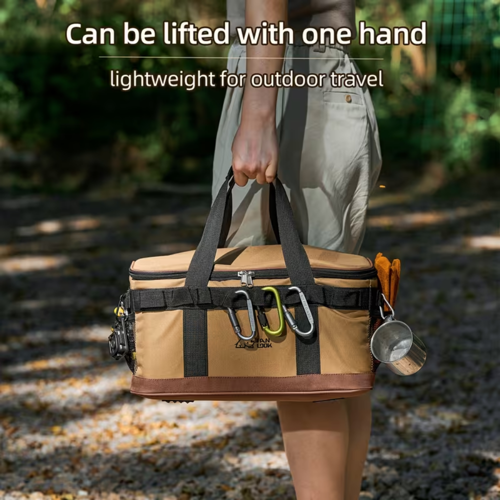 Tragbare Kühltasche aus Polyester 23L Isolierte Campingtasche mit Griff für Picknick Outdoor und Reise