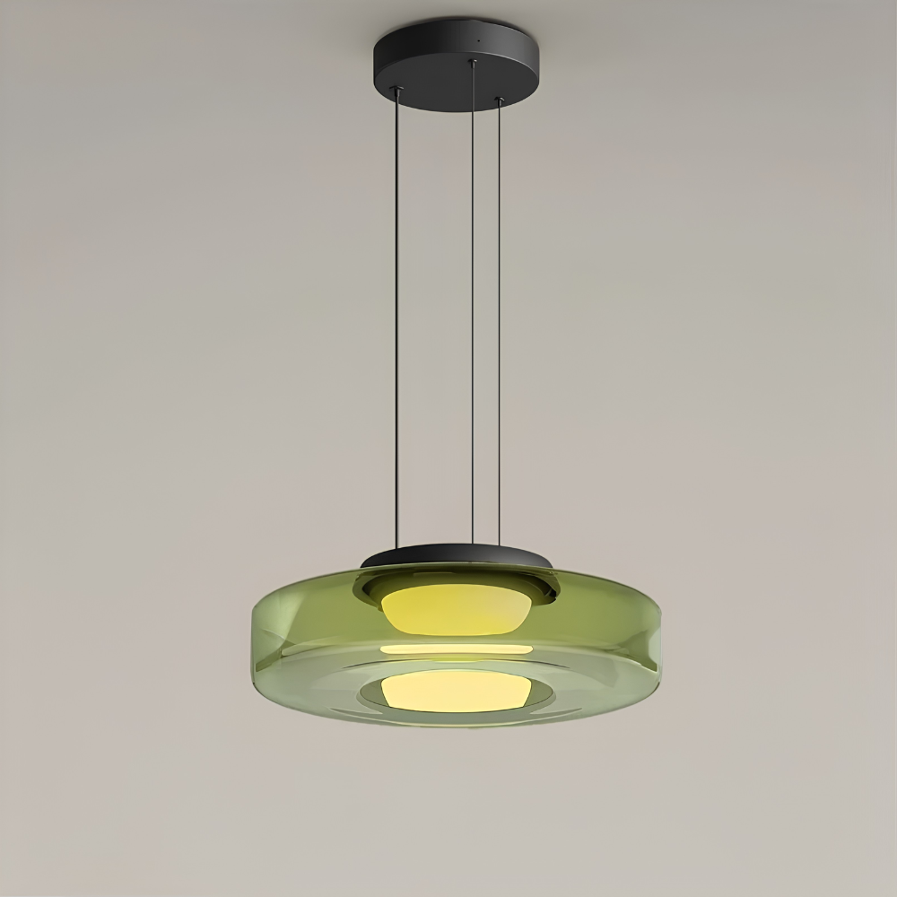 Skandinavische Hängeleuchte Rauchglas - Minimalistische LED Pendellampe Höhenverstellbar