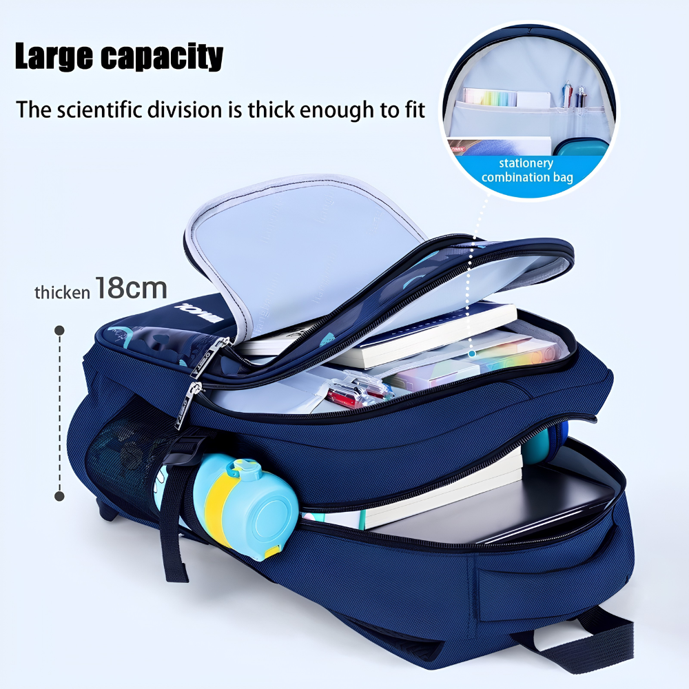 Weltraum-Schulrucksack mit Astronautenmotiv – Wasserabweisender Rucksack mit mehreren Fächern für Schule & Freizeit