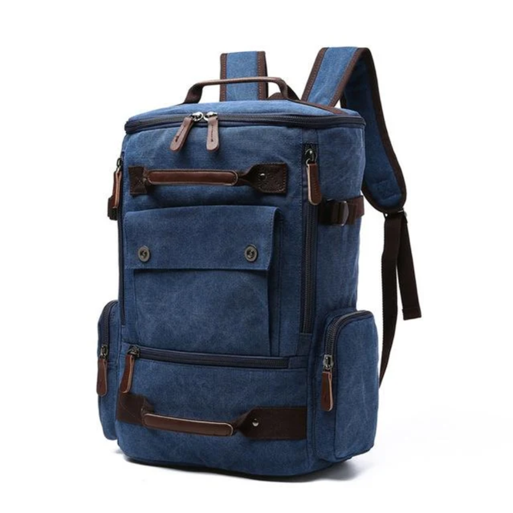 Garnet Großer Canvas Rucksack Vintage - Wasserabweisender Reiserucksack mit Laptopfach für Herren 36-55L, Laptopfach