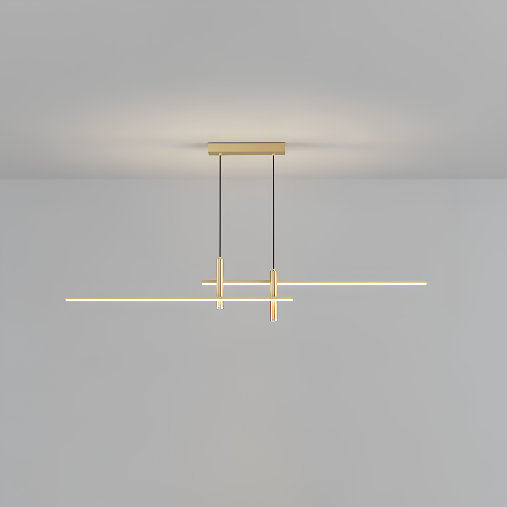 Lineare Pendelleuchte in Schwarz – Höhenverstellbare Metalllampe mit dimmbarem warmem Licht