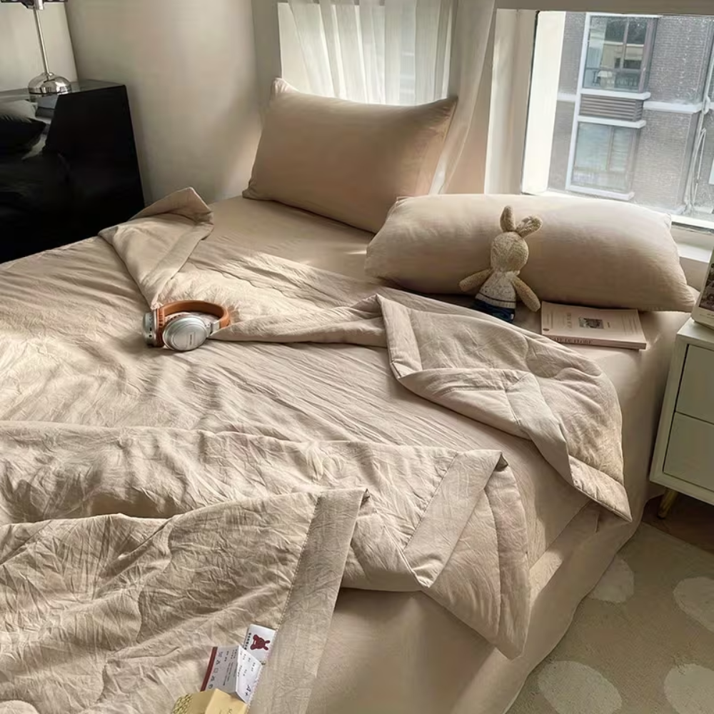 Lina Leichte Sommerdecke – Atmungsaktive Kühldecke für warme Nächte, Bett & Sofa