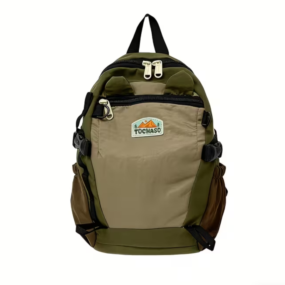 Kinder-Rucksack mit zweifarbigem Design – Leichter Kindergartenrucksack aus Polyester für 3–6 Jahre