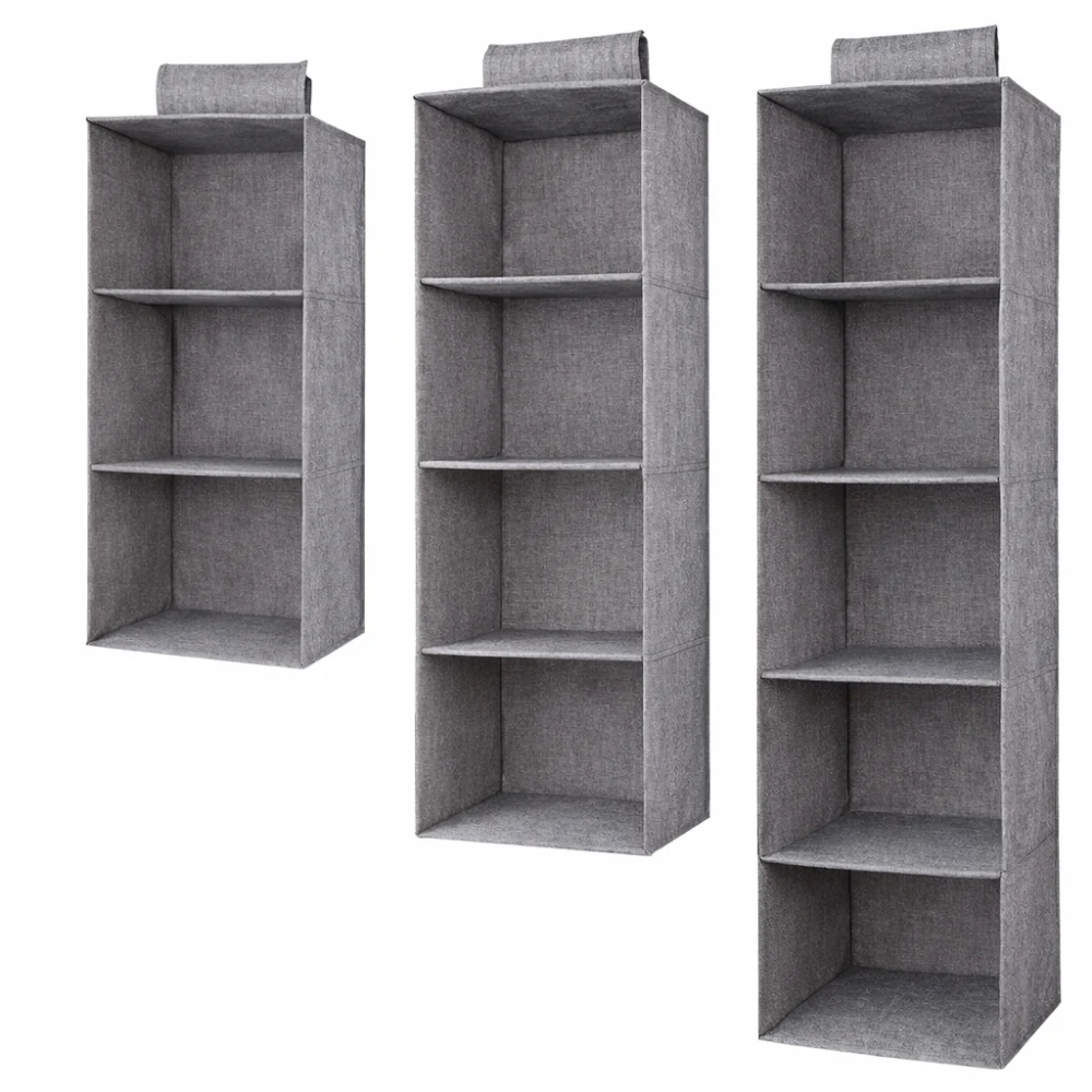 Hängender Schrankorganizer 3 bis 5 Fächer – Platzsparendes Hängeregal für den Kleiderschrank