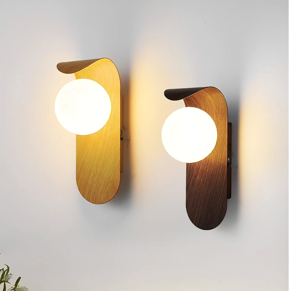 Moderne G9-LED-Wandleuchte mit Acrylschirm – elegante, kugelförmige Wandleuchte im Japandi-Stil für Flure und Schlafzimmer