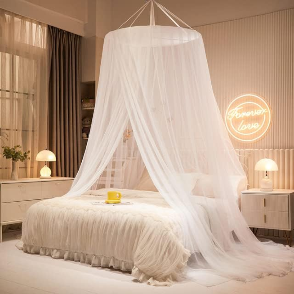 Prinzessin Betthimmel für Kinderzimmer – Dekorativer Moskitonetz Baldachin für Bett & Spielecke