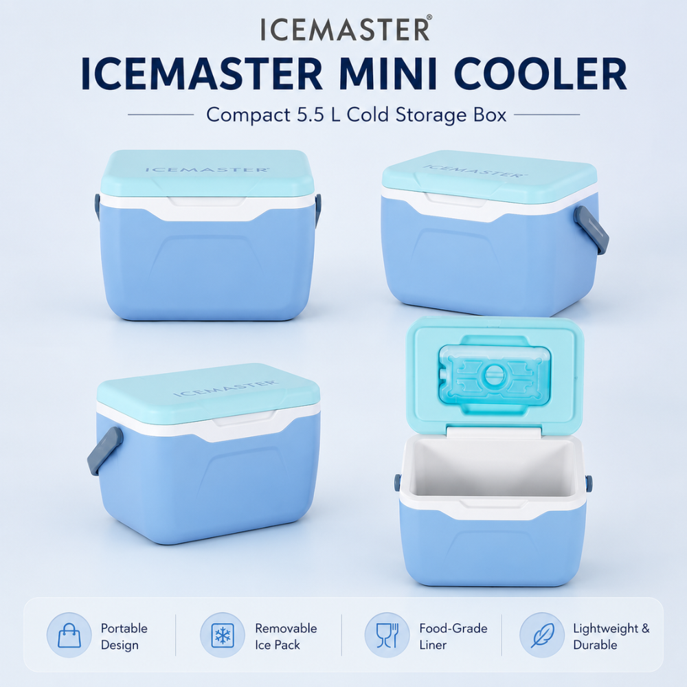 Tragbare 5,5L Mini-Kühlbox | Leichte Outdoor-Kühlbox mit Kühlakku für Camping, Picknick & Auto