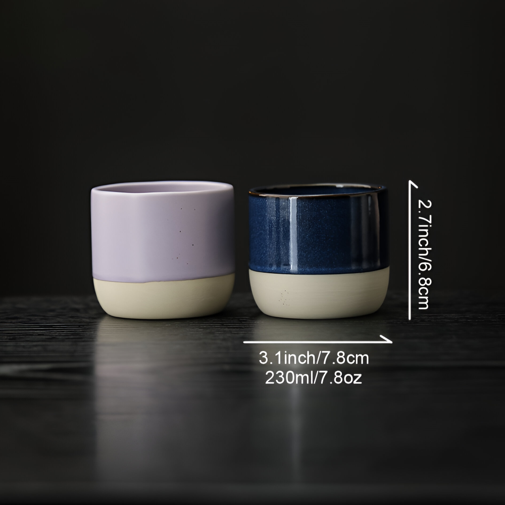Keramik Kaffeetassen Set (230ml) – 4er Set Becher für Kaffee & Tee