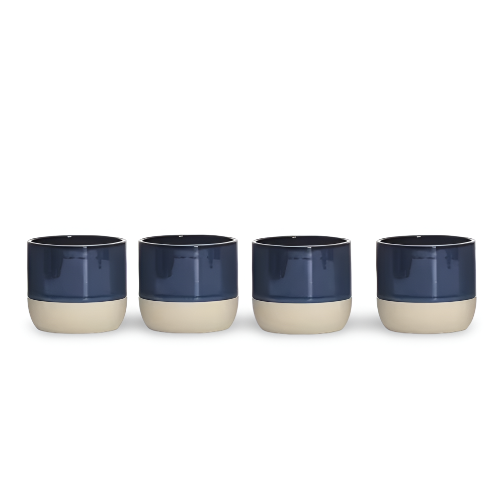 Keramik Kaffeetassen Set (230ml) – 4er Set Becher für Kaffee & Tee