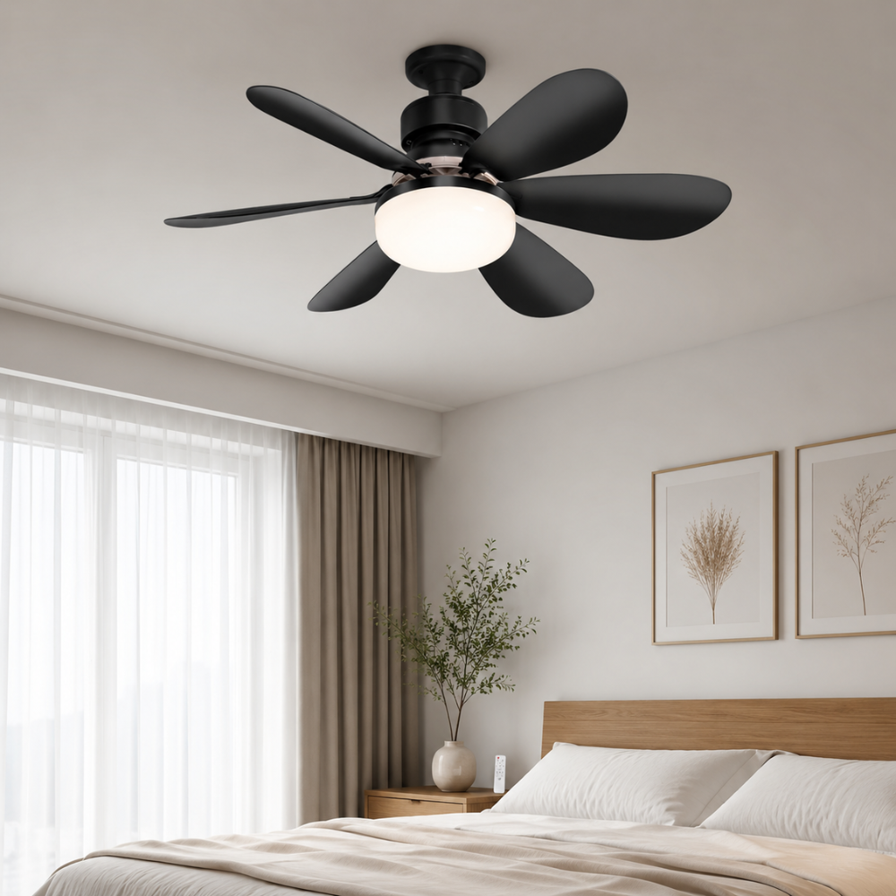 Deckenventilator mit Licht E27 LED Schraubfassung Fernbedienung 40W für Schlafzimmer Wohnzimmer