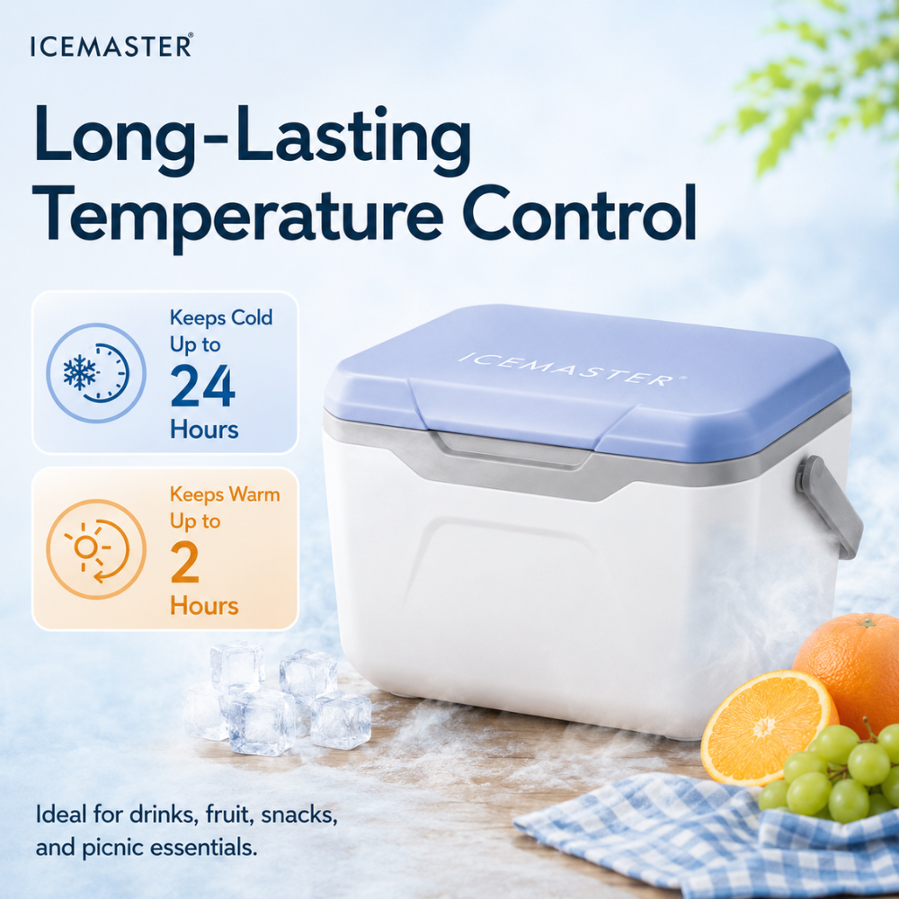 Tragbare 5,5L Mini-Kühlbox | Leichte Outdoor-Kühlbox mit Kühlakku für Camping, Picknick & Auto