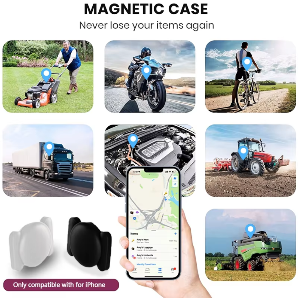Smart Tag für Apple Find My – Magnetischer Tracker mit Silikonhülle für Auto, Fahrrad, Schlüssel & Gepäck