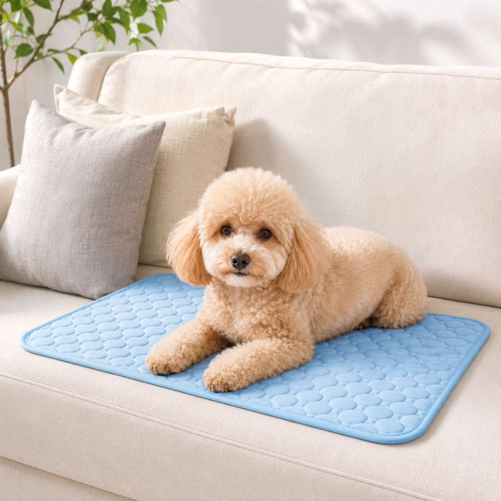 Kühlmatte für Hunde und Katzen aus Polyesterfaser Sommer Haustiermatte für Sofa Bett Auto und Boden
