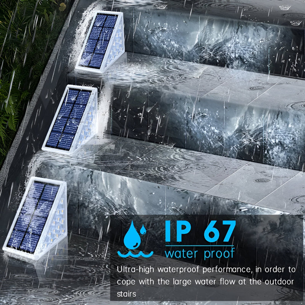 2/6 Pack Dreieckige Solarlampen Garten - IP67 Solarlicht - Gartendekoration Licht