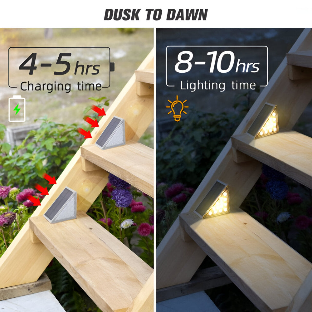 2/6 Pack Dreieckige Solarlampen Garten - IP67 Solarlicht - Gartendekoration Licht