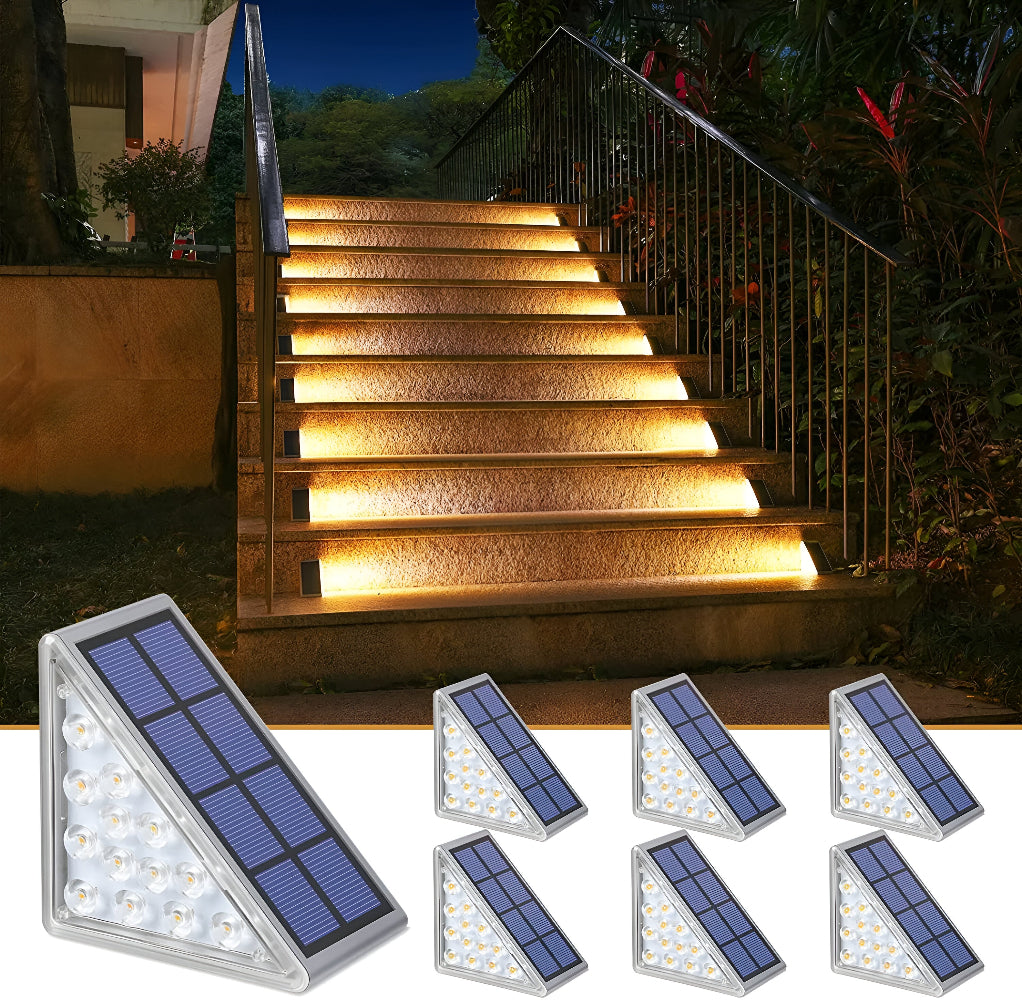 2/6 Pack Dreieckige Solarlampen Garten - IP67 Solarlicht - Gartendekoration Licht