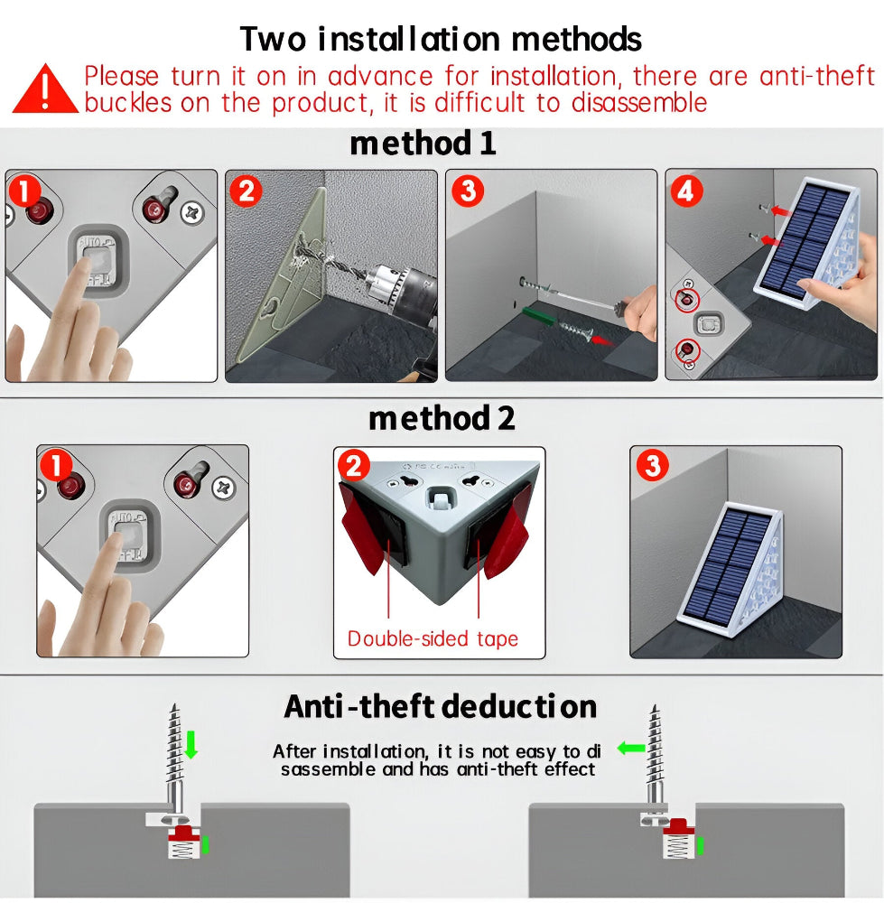 2/6 Pack Dreieckige Solarlampen Garten - IP67 Solarlicht - Gartendekoration Licht