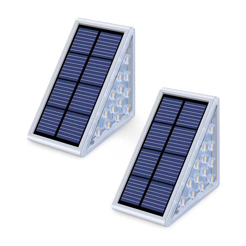 2/6 Pack Dreieckige Solarlampen Garten - IP67 Solarlicht - Gartendekoration Licht