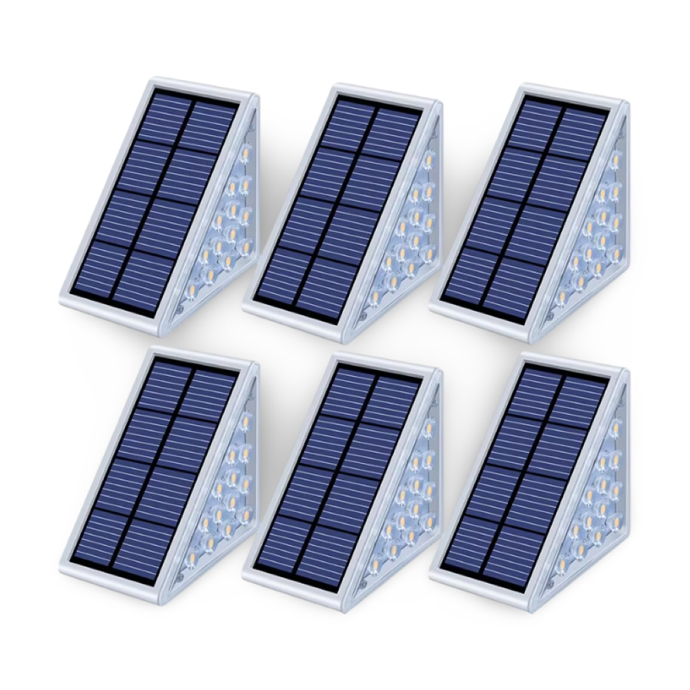 2/6 Pack Dreieckige Solarlampen Garten - IP67 Solarlicht - Gartendekoration Licht
