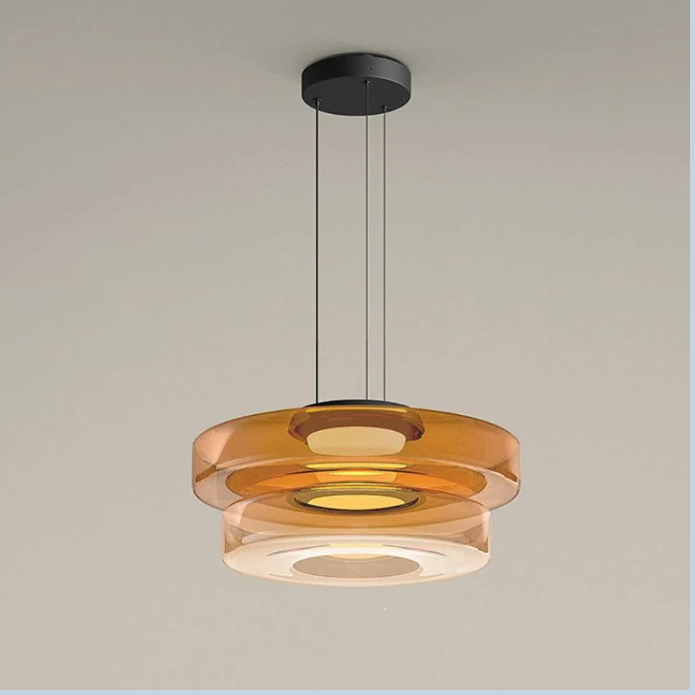 Skandinavische Hängeleuchte Rauchglas - Minimalistische LED Pendellampe Höhenverstellbar