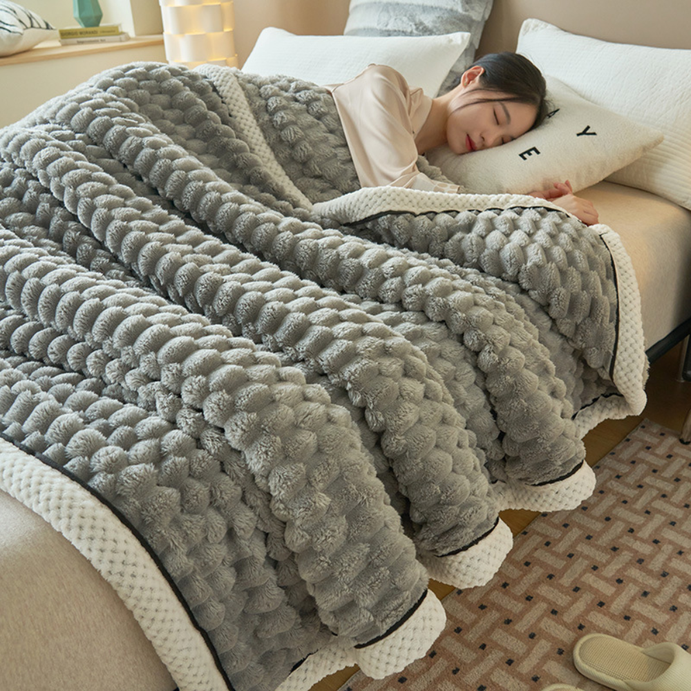 Flauschiges Sherpa-Plaid 120x200 bis 200x230 cm – Weiche Tagesdecke für Sofa und Schlafzimmer