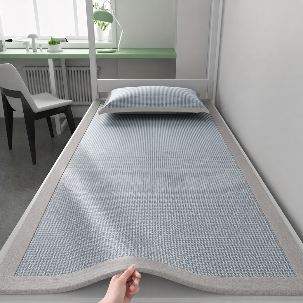 Atmungsaktiver Kühlender Matratzenschoner Set - Eisseidenfaser 180x200 für Sommerkomfort