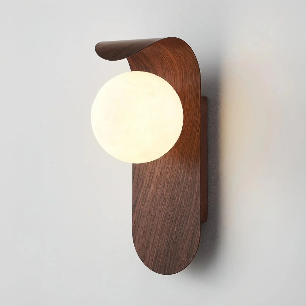 Moderne G9-LED-Wandleuchte mit Acrylschirm – elegante, kugelförmige Wandleuchte im Japandi-Stil für Flure und Schlafzimmer