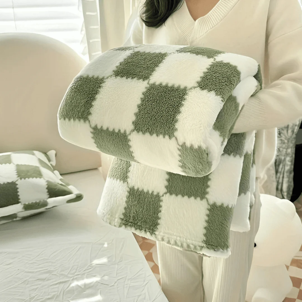 Moderne Rosa Kuscheldecke für Sofa & Bett - Flauschiger Fleeceüberwurf für Gemütlichkeit