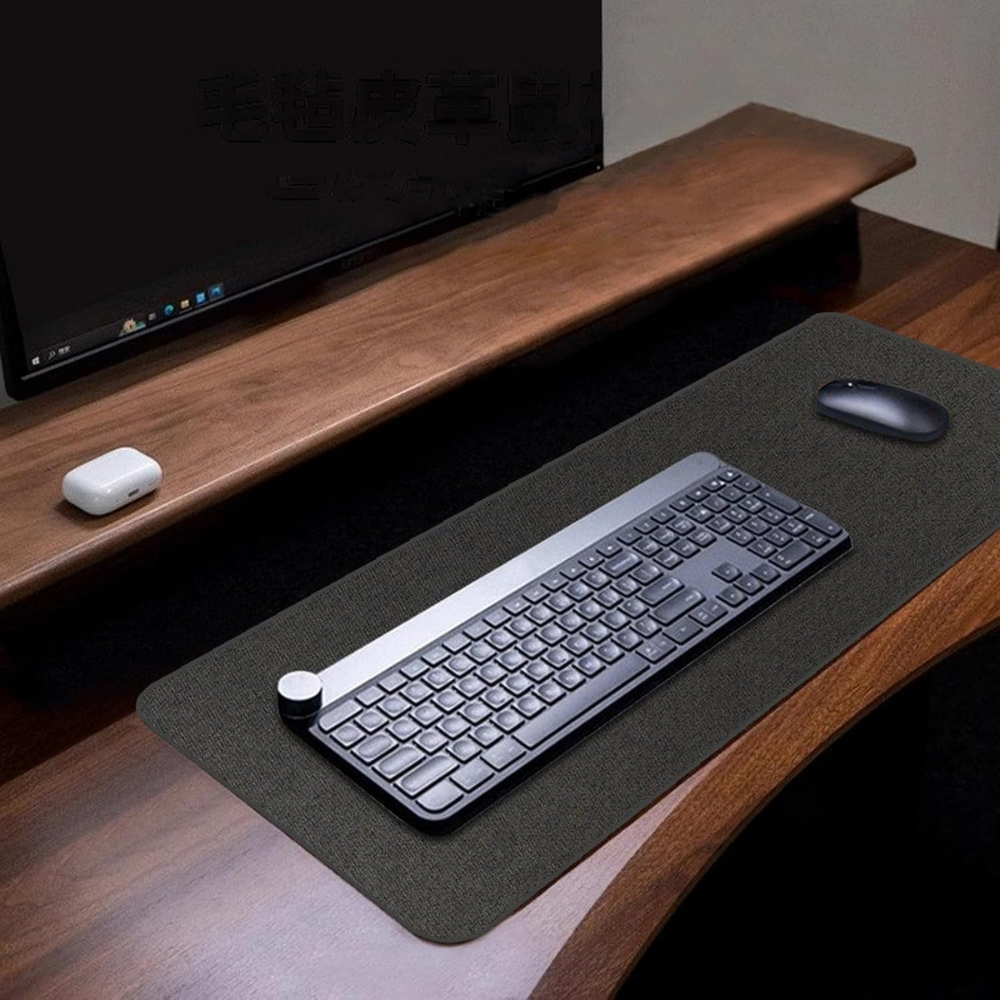 Schreibtischunterlage & XXL Mauspad aus Baumwoll-Leinen-Mix – Rutschfeste Matte mit Gummibasis für Büro, Homeoffice, Schule & Gaming
