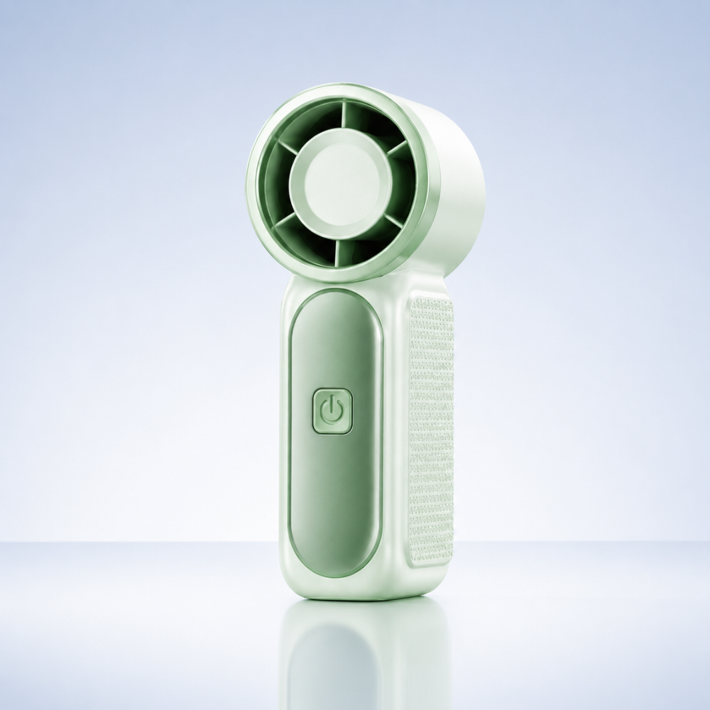 Tragbarer Mini-Turbo-Handventilator – USB-aufladbarer Hochgeschwindigkeits-Ventilator mit 100 Geschwindigkeitsstufen und Digitalanzeige