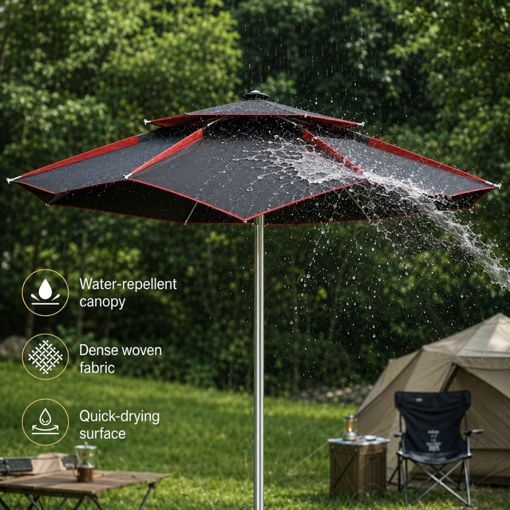 Verstellbarer Sonnenschirm Outdoor 2 m 2,2 m 2,4 m Strandschirm Gartenschirm Wasserabweisend für Terrasse Camping Strand