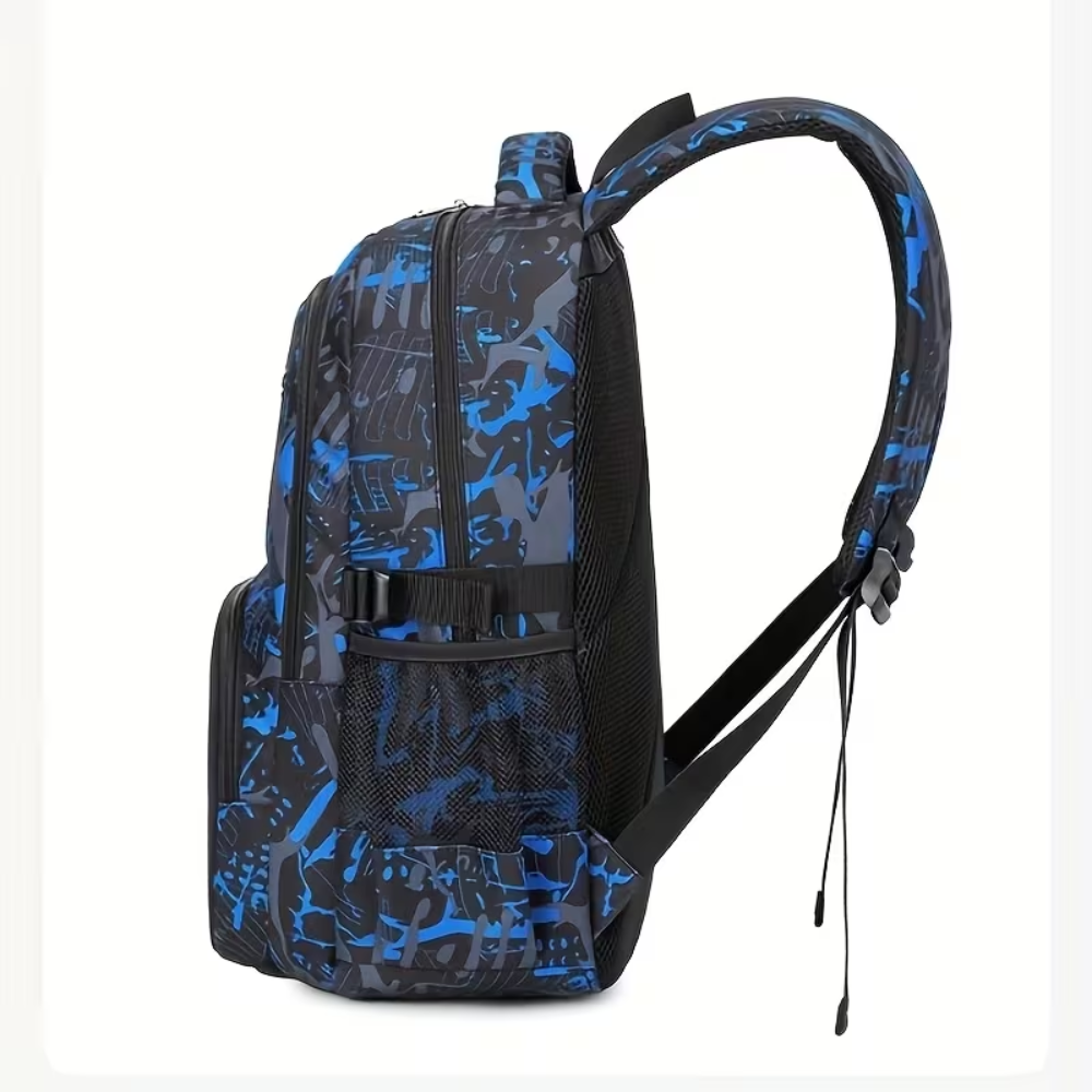 Kinder-Schulrucksack-Set mit Gamer-Motiv 32 × 21 × 45 cm – 3-teiliges Rucksack-Set aus Polyester mit Lunchbag & Federmäppchen