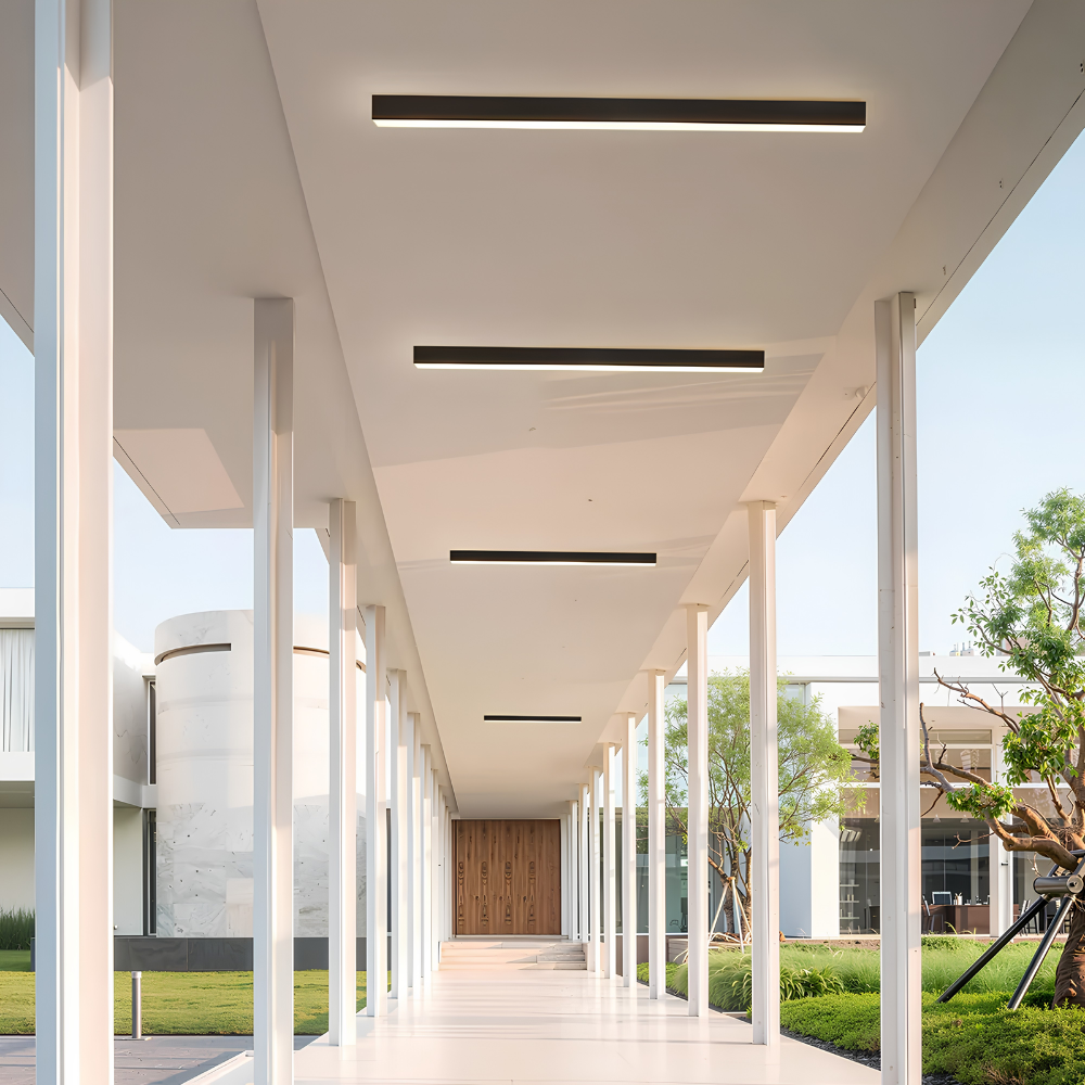 Moderne LED Deckenleuchte 60–200 cm – lineare Aufbauleuchte in Schwarz & Weiß für Flur, Küche und Wohnzimmer