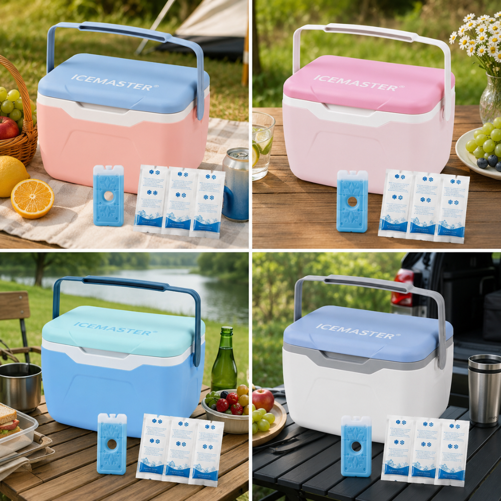 Tragbare 5,5L Mini-Kühlbox | Leichte Outdoor-Kühlbox mit Kühlakku für Camping, Picknick & Auto