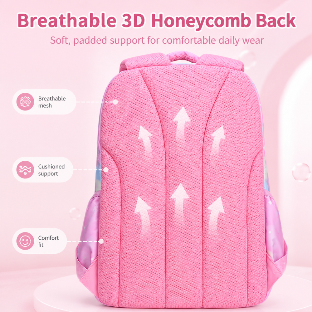 Kawaii Kinder-Schulrucksack für Mädchen – Leichter wasserabweisender Rucksack mit mehreren Fächern für Schule & Alltag
