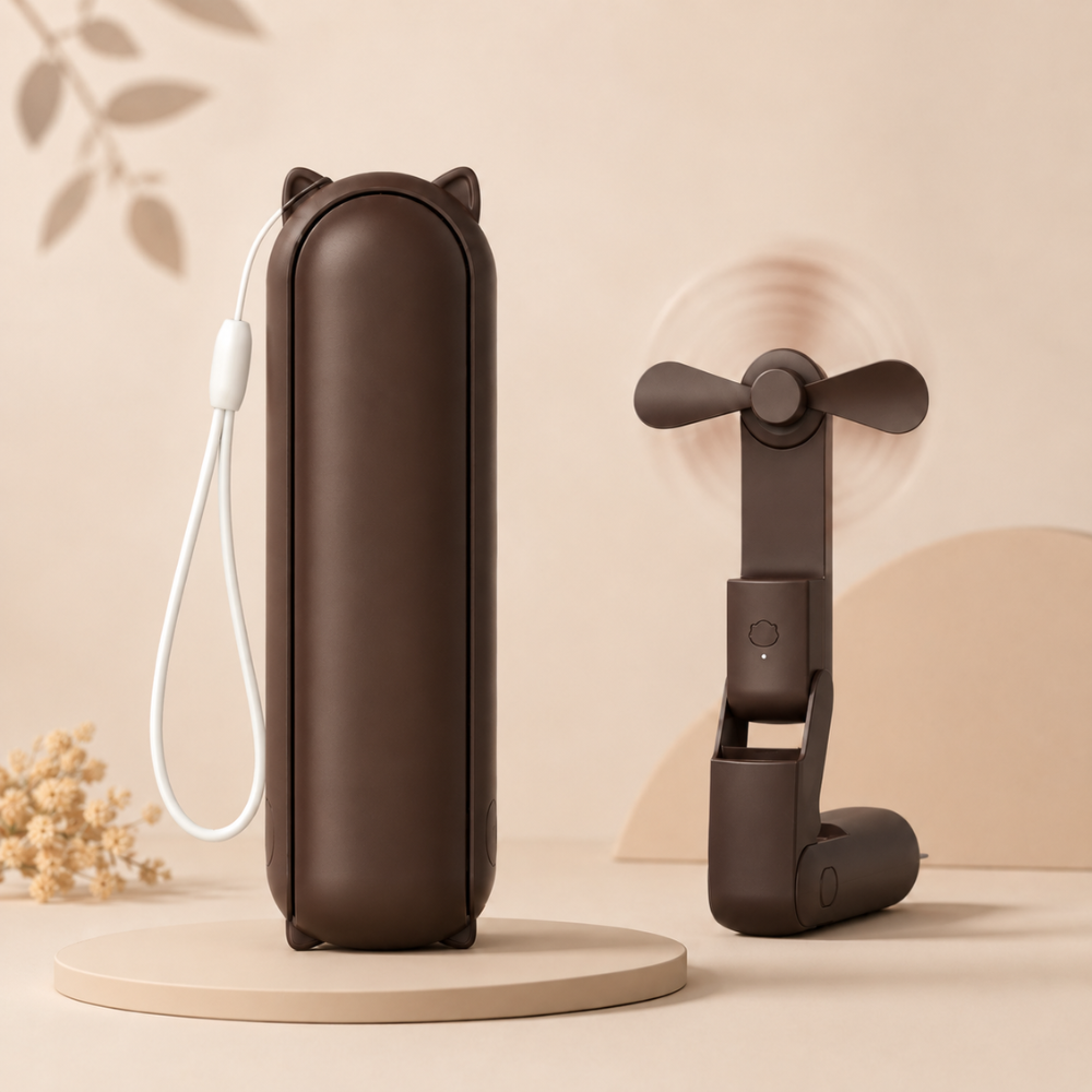 Kompakter faltbarer Handventilator – USB-Mini-Ventilator mit 3 Geschwindigkeitsstufen für Reisen, Büro und Make-up