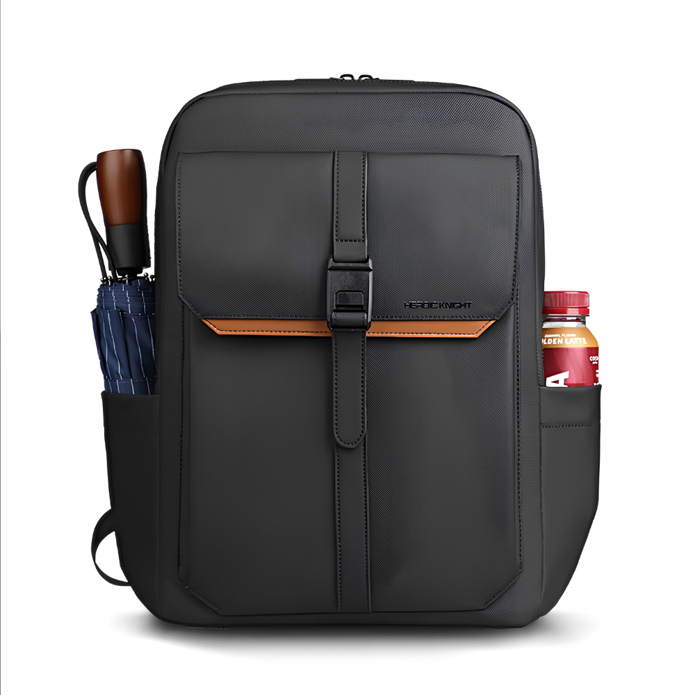 Eleganter Business Laptop Rucksack für Herren - Wasserdichter 15,6” Tagesrucksack mit Klappe