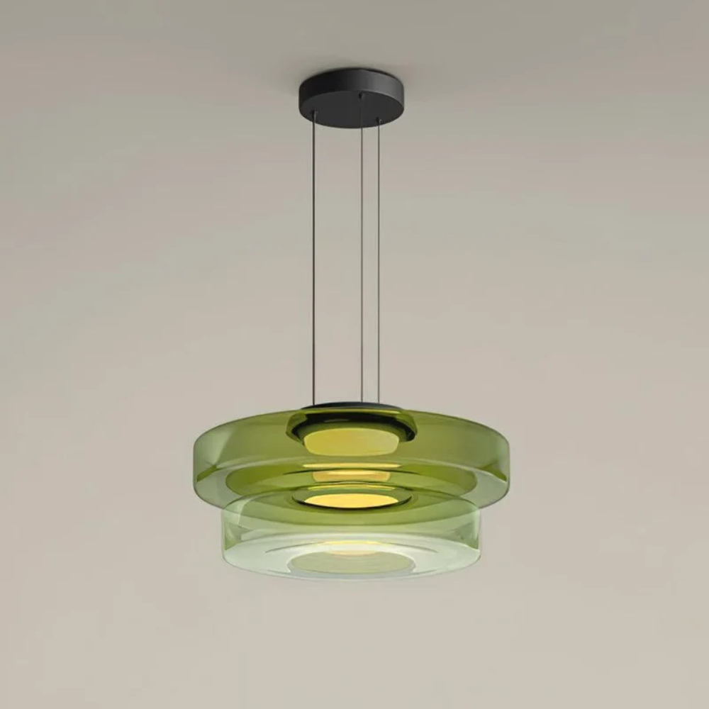 Skandinavische Hängeleuchte Rauchglas - Minimalistische LED Pendellampe Höhenverstellbar