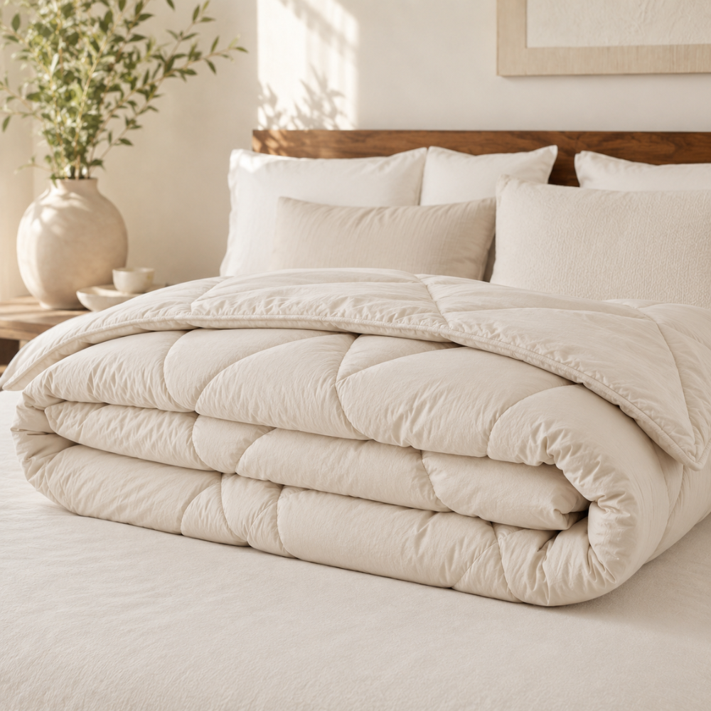 Ganzjahres Bettdecke – Weiche gesteppte Komfortdecke, atmungsaktive Schlafdecke für Bett, Schlafzimmer & Gästezimmer