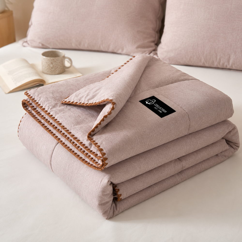 Leichte Sommerdecke – Atmungsaktive gesteppte Bettdecke, weiche Schlafdecke für Schlafzimmer, Sofa & Gästezimmer
