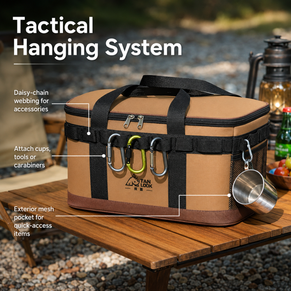 Tragbare Kühltasche aus Polyester 23L Isolierte Campingtasche mit Griff für Picknick Outdoor und Reise