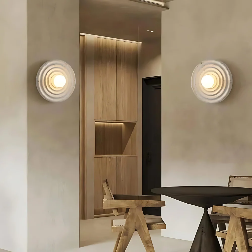 Moderne Runde Designer Wandleuchte - Dekorative Akzentleuchte für Flur & Wohnzimmer