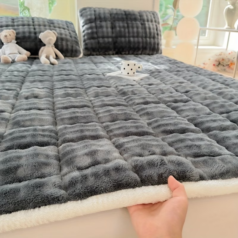 Velours-Matratzenauflage 90x200 bis 200x220 cm – Wärmende Matratzenauflage für den Winter
