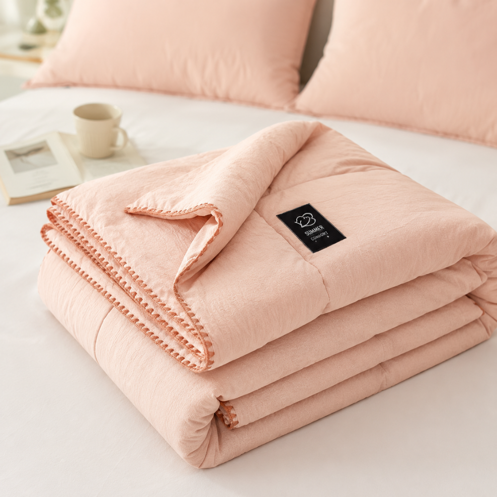 Leichte Sommerdecke – Atmungsaktive gesteppte Bettdecke, weiche Schlafdecke für Schlafzimmer, Sofa & Gästezimmer