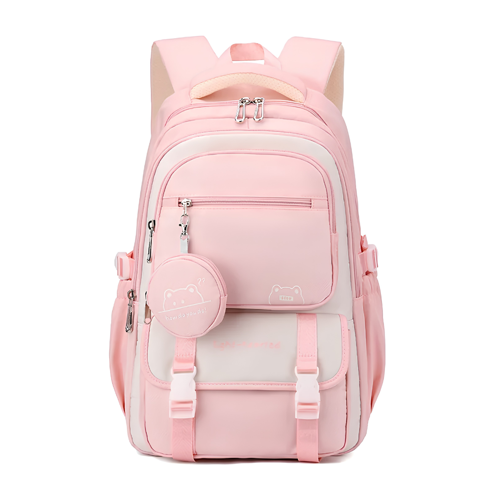 Kawaii Schulrucksack mit mehreren Fächern & Mini-Tasche – Leichter großer Rucksack für Schule, Uni & Reisen