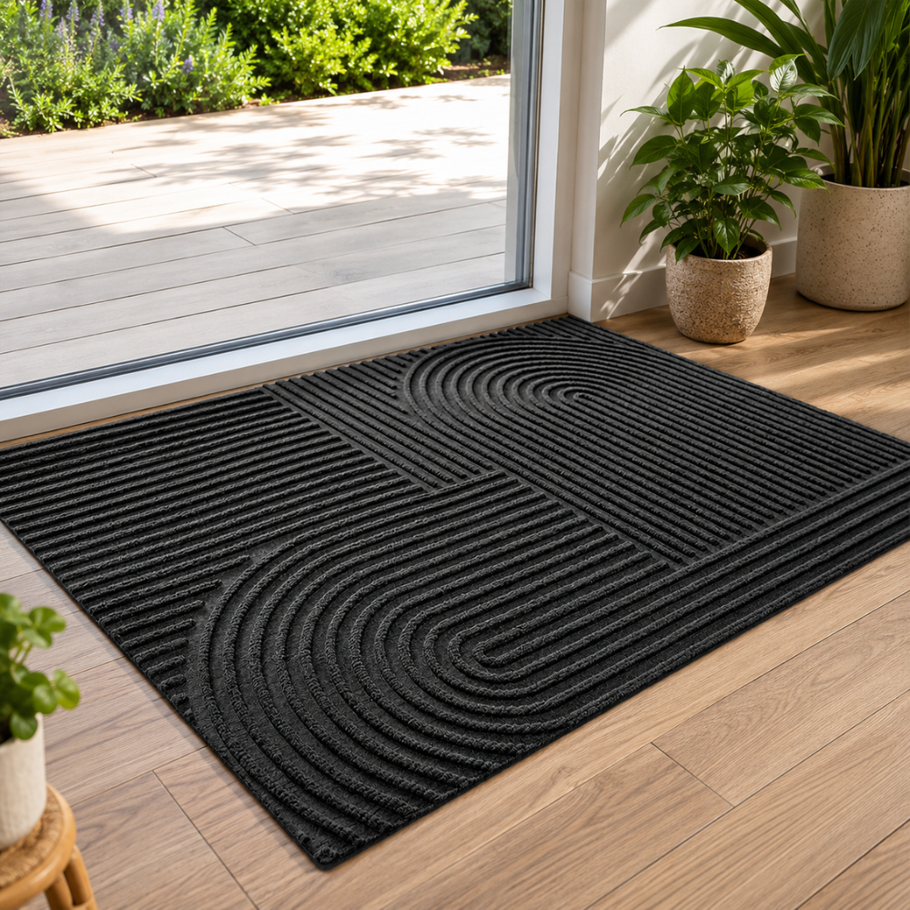 Wasserabsorbierende Schmutzfangmatte Rutschfest Fußmatte für Eingang Flur Terrasse Innen Außen