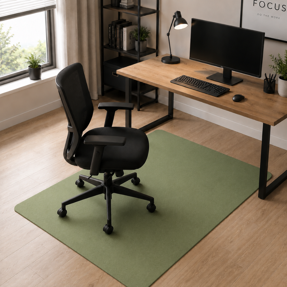Bürostuhlmatte 90 x 120 cm – Rutschfeste Bodenschutzmatte für Bürostuhl, Gamingstuhl & Homeoffice