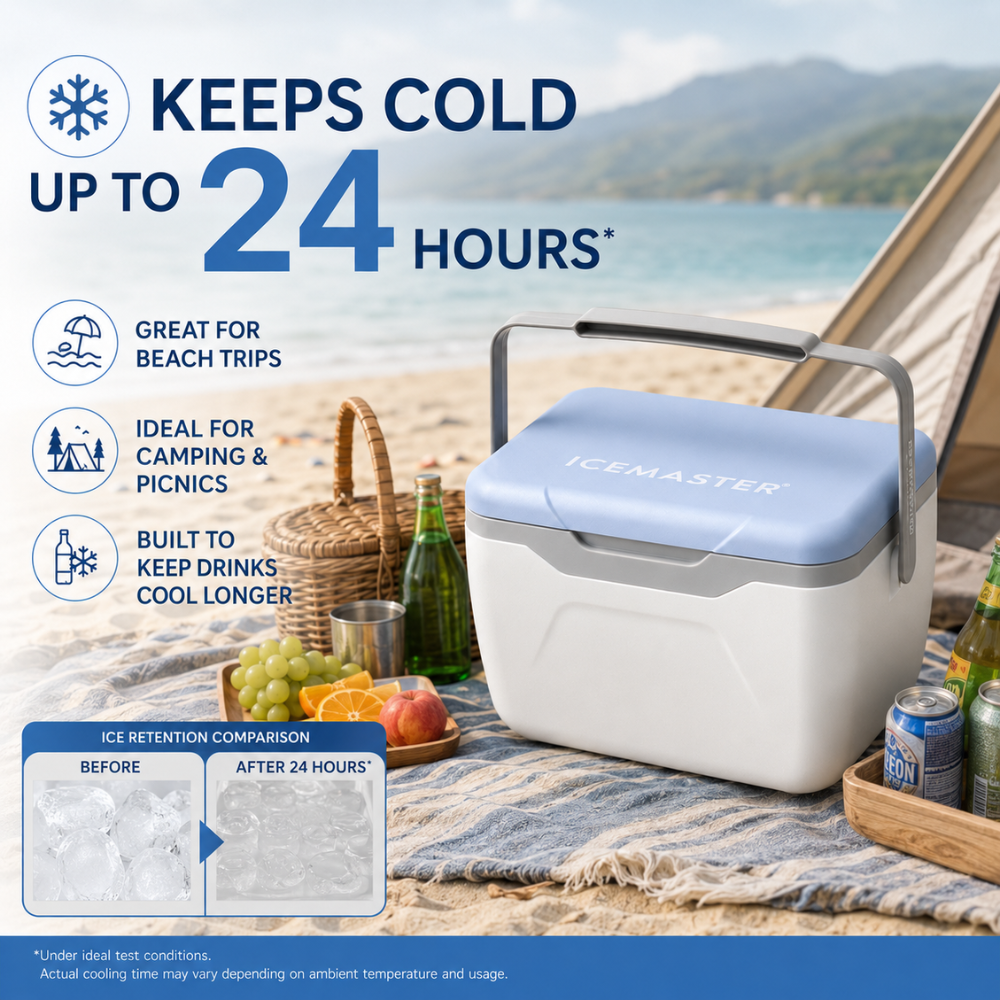 Tragbare 5,5L Mini-Kühlbox | Leichte Outdoor-Kühlbox mit Kühlakku für Camping, Picknick & Auto