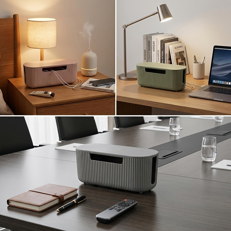 Design Kabelbox Stripe – Moderner Kabelorganizer mit Belüftung